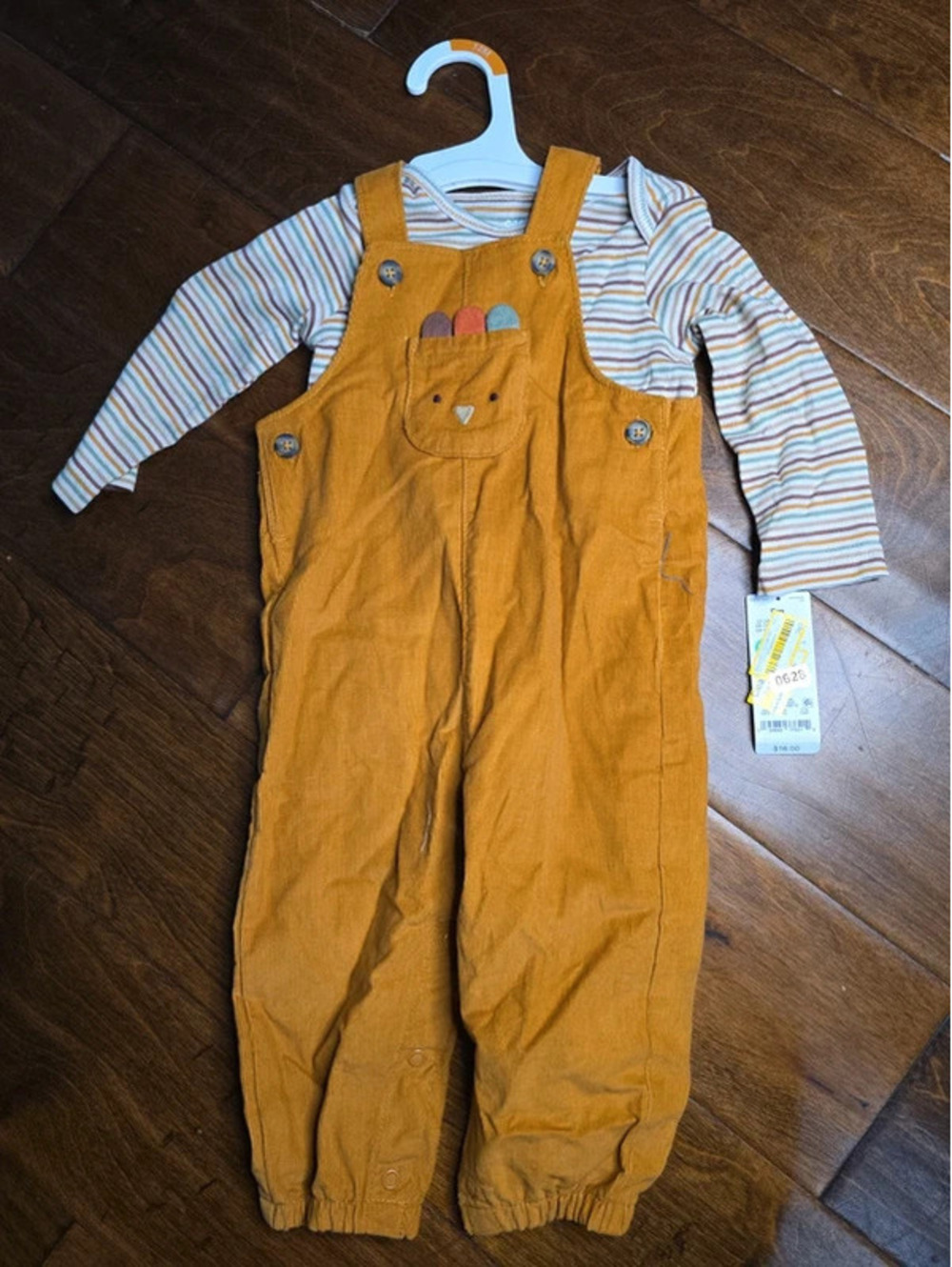 9m brand new thanksgiving overall outfit from carter's item 628G8